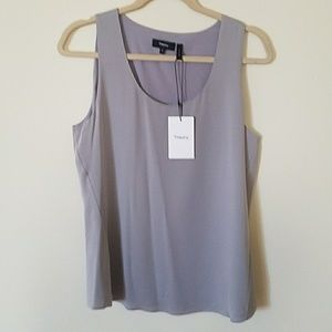 Theory Silk Tank - Gray - Medium